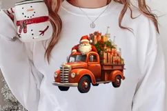 Christmas Truck Sublimation Clipart, Christmas Truck Clipart Product Image 2