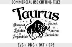 Taurus SVG, Zodiac Signs SVG, Horoscope SVG, Cut files Product Image 1
