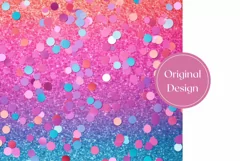Pink and Blue Glitter Tumbler Sublimation, Fashion Tumbler Product Image 2
