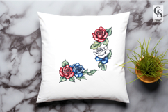 Patriotic Rose Clipart PNG Product Image 2