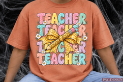Coquette Teacher Sublimation Design Product Image 2