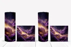 Purple Tumbler Wrap, Cosmic Sky Tumbler Design Product Image 2