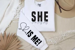 She wake pray slay she is me Sassy SVG PNG Product Image 2