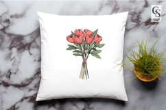 Heart Flower Bouquet Clipart PNG Product Image 2