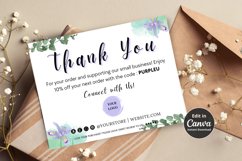 Thank You Card Editable Template | Floral Watercolor Product Image 3