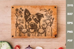 Village Dog Design, Cutting board SVG, Laser cut, Cricut Product Image 2