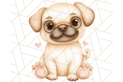 Pug Clipart PNG, Cute Dog Art, Funny Puppy Illustration Png Product Image 2