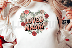 Loved Mama Sublimation, Mom Life Sublimation Design Product Image 2