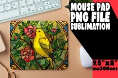Colorful Bird Stained Glass Mouse Pad Design for PNG Product Image 1