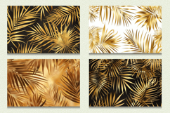 Gold Palm Leaves Cutting Boards sublimation Design Product Image 2