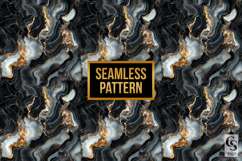 Black Gold Marble Digital Paper Product Image 2