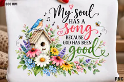 Christian Hope Shirt Design PNG, His Grace Renews My Tomorro Product Image 2
