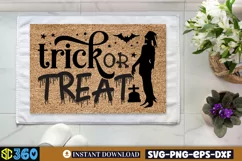 Trick or treat SVG, Halloween Door Sign SVG Product Image 2