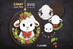 Sheep SVG laser cut file for Glowforge Product Image 2