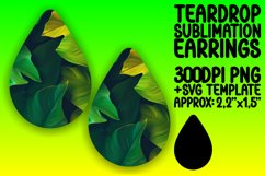 Colorful Gradient Design Sublimation Teardrop Earrings Product Image 1