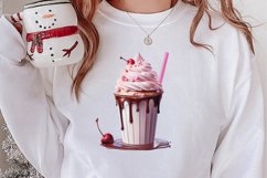 Pink Christmas Coffee Sublimation Clipart, Christmas PNG Product Image 2