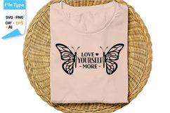 Love Yourself More SVG Cut File | Inspirational Quote SVG Product Image 2