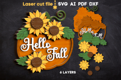 Thanksgiving Pumpkin SVG laser cut files for Glowforge Product Image 2