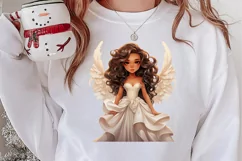 Christmas Black Angel Clipart , Christmas Angel PNG Product Image 2