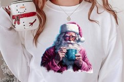 Christmas Purple Santa Claus Sublimation, Christmas PNG Product Image 2