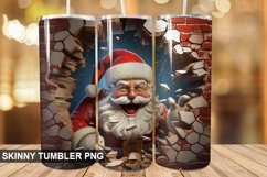 3D Christmas Santa Cracked Hole PNG Tumblers Bundle Product Image 3
