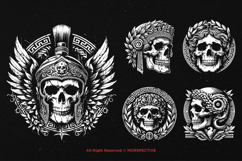 10 Bundle Dark Art Roman Skull Statue Greek Spartan Warrior Product Image 3