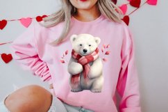 Valentines Day Bear Sublimation Clipart, Valentines Day PNG Product Image 2