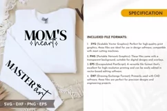 Mom's heart SVG - Mother's Day Sleeve T shirt Design Product Image 2