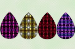 Drop Earrings-Bright Pattern l 12 Drop Earrings Designs, PNG Product Image 3
