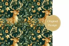 Deer Tumbler Wrap Design, Floral Tumbler Sublimation Design Product Image 2