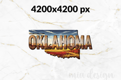 Oklahoma State PNG, Vintage Buffalo Plains Sublimation Product Image 2