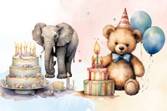Birthday Animals Clipart Sublimation Bundle, Birthday Animal Product Image 3