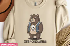 Dont Poke Care Bear PNG, Funny Animal Jokes sublim Product Image 3