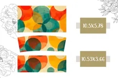 Retro Circles Tumbler, Retro 40 Oz Tumbler Sublimation Product Image 2
