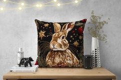 Christmas Hare Pillow Case Template, Winter Pillowcase PNG Product Image 2