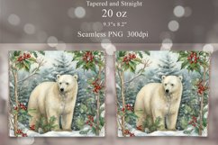 Christmas Bear Tumbler Sublimation | Winter Tumbler Wrap Product Image 2