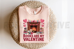 Books Are My Valentine, Valentines Day Sublimation PNG Product Image 2