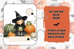 Halloween Witch Gift Card, Halloween Frog Money Card Product Image 2