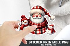 Christmas Santa Sticker| Christmas Sticker PNG Design Product Image 1