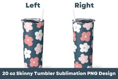 Flowers Pattern 20 oz Tumbler Sublimation PNG Product Image 2