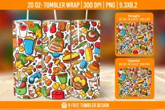 Fast Food Tumbler Wrap Designs, Sublimation Wrap Product Image 1
