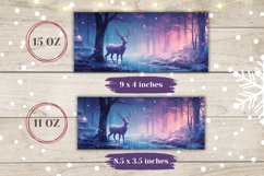 Winter Deer Mug Wrap Design, Magic Forest Sublimation PNG Product Image 2