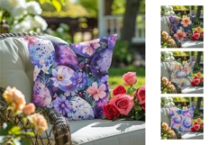 Easter Pillow Case Designs, Easter Eggs Print, Floral Pillow Product Image 2