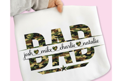 Dad Split Name Frame PNG, Father's Day PNG, Vintage Camo Dad Product Image 5