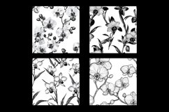 Orchid Flower Digital Paper Patterns Product Image 2
