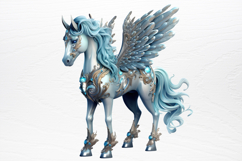 Blue Christmas Watercolor clipart PNG Product Image 2