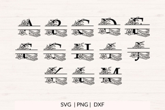 Book Lover Split Monogram SVG Bundle 26 Letters Product Image 2