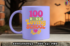 100 Days of Loving School Retro Sublimation PNG Product Image 3