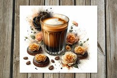 Watercolor Coffee | 4 Sublimation Tumbler Designs, PNG Product Image 2