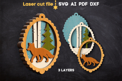 Christmas Tree Toy Fox SVG laser cut file for Glowforge Product Image 2